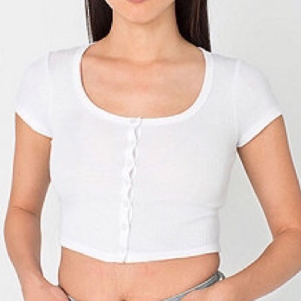 white ribbed crop top